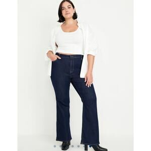 Old Navy 18 tall High-Rise Wow Flare Dark Wash Jeans